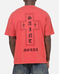 Saint Morta Requiem Boxy T-Shirt Vintage Washed Red