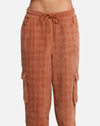 XXIII Boucle Tweed Cargo Pants Rust