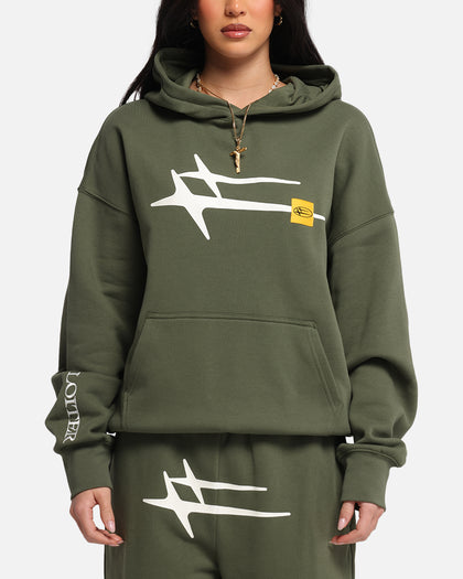 Loiter Hybrid Premium Hoodie Olive