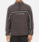 X-Large Stripe Polar Fleece Quarter Zip Fleece Mocha