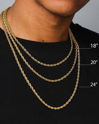 NXS Flat Faced Curb Chain Gold