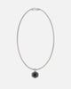 Guess Mainline Lion King Crystal Exagon Necklace Silver