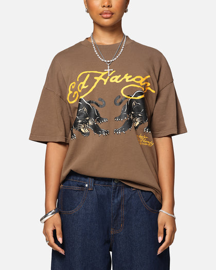 Ed Hardy Pypu Panther T-Shirt Brown