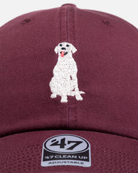 47 Brand Labrador Icon 47 Clean Up Strapback Maroon