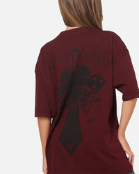 Ed Hardy Sacred Heart T-Shirt Burgundy