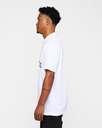 Students Golf Armstrong Poly Polo Shirt White