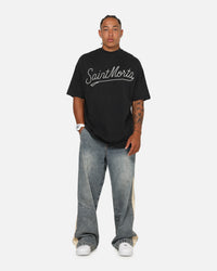 Saint Morta Pearl Script T-Shirt Vintage Black