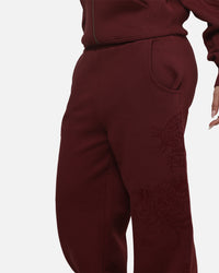 Ed Hardy Women's Tattoo Trackpants Burgundy