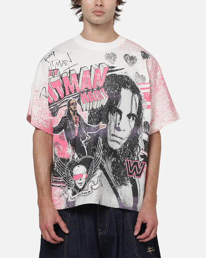 Culture Kings X WWE Bret 'The Hit Man' Hart All Over Print T-Shirt White