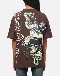 Ed Hardy Panther T-Shirt Brown