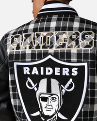 Pro Standard Las Vegas Raiders Pro Prep Plaid Jacket White/Black