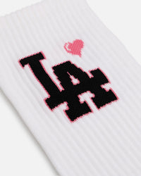 Pro Compression Los Angeles Dodgers Heart Crew Sock White
