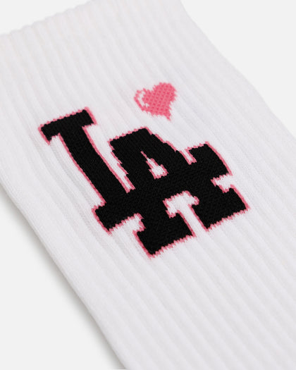 Pro Compression Los Angeles Dodgers Heart Crew Sock White