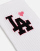 Pro Compression Los Angeles Dodgers Heart Crew Sock White