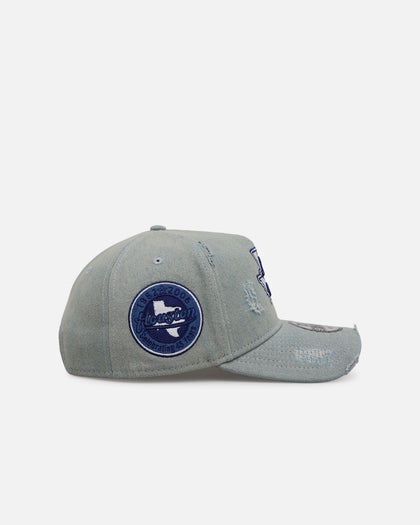 New Era Houston Astros 'Distressed Denim' 9FORTY A-Frame Snapback Light Wash Denim