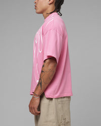 Loiter Script T-Shirt Pink