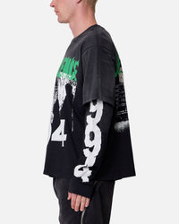 MNML Listen In Silence Long Sleeve T-Shirt Black