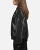 Carré Velocity Vegan Leather Bomber Jacket Black