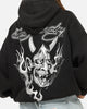 Ed Hardy Double Horns Hoodie Black Acidwash