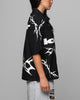 Loiter Cyber Zip Up Short Sleeve Shirt Black