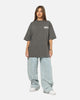 Carre Tag Mock Neck T-Shirt Black Acidwash