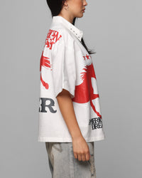 Loiter Rodeo Zip Up Shirt Off White