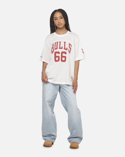 Mitchell & Ness Chicago Bulls Open Mesh T-Shirt Cream