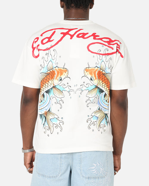Ed Hardy Flash Koi T-Shirt Off White