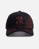 New Era New York Yankees 'Spider Web' 9FORTY A-Frame Snapback Black/Orange
