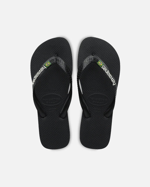 Havaianas Top Brazil Logo Thongs Black