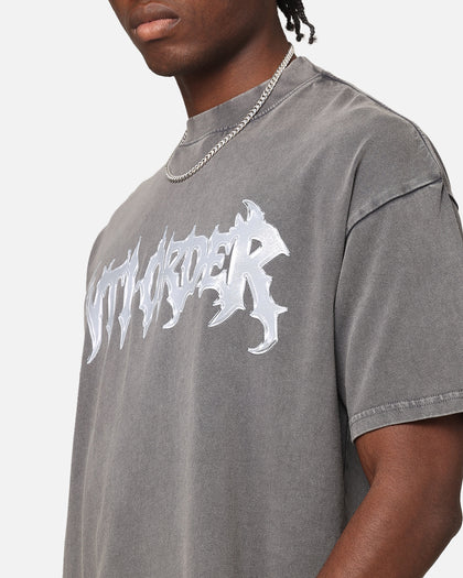 The Anti Order New Dawn Mock Neck T-Shirt Washed Charcoal
