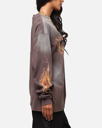 Pantera Pantera Vintage Long Sleeve T-Shirt Dark Brown