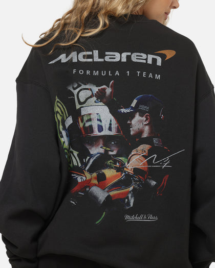 Mitchell & Ness X Mclaren Lando Norris Signature Crewneck Washed Black