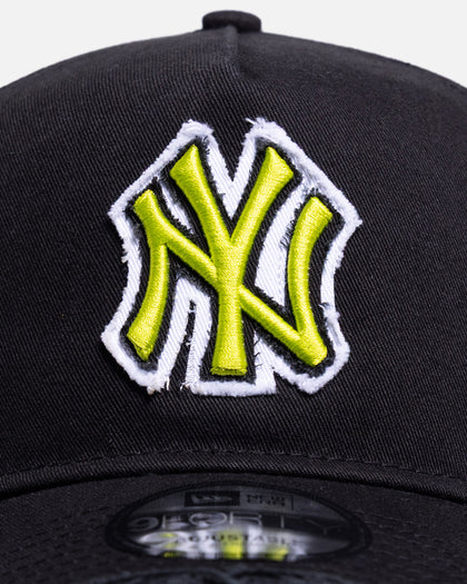 New Era New York Yankees 'Washed Frayed' 9FORTY A-Frame Snapback Washed Black