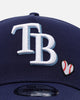 New Era Tampa Bay Rays 'Baseball Hearts' 9FORTY A-Frame Snapback Official Team Color