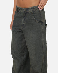 Ed Hardy Ghost Tattoo Ultra Wide Jeans Dirty Denim