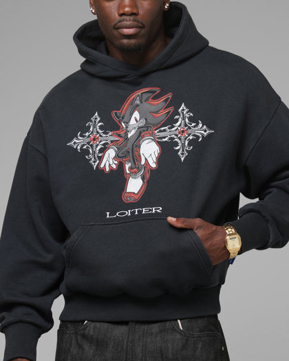 Loiter x Sonic Chrome Shadow Hoodie Black