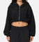 Nike Women's Sportswear Full-Zip Cropped French Terry Hoodie Black