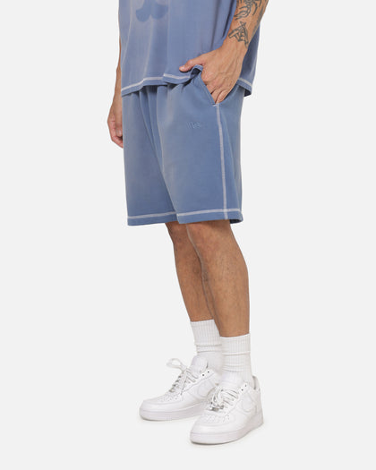 New Era Acid Wash Fleece Shorts Blue