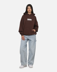 Carre Box Check Hoodie Chocolate