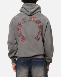 Saint Morta Worldwide Boxy Hoodie Washed Charcoal