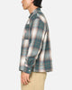 Carre Ombre Zip Up Long Sleeve Shirt Green Plaid