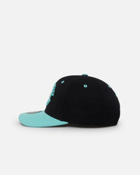 Mitchell & Ness Golden State Warriors "Ice Blue" Script Origin Snapback Black/Ice Blue