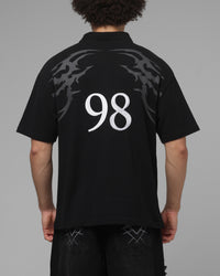 Loiter Cyber Polo T-Shirt Black