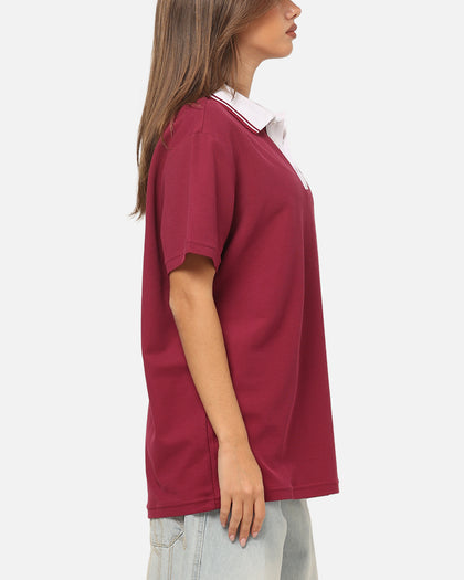 Bleacher Athletic Manly Warringah Sea Eagles NRL Adult Golf Polo T-Shirt Maroon