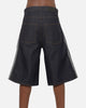 Adidas  Adicolor Jorts Mid-Rise Straight Leg Firebird Shorts Indigo Denim