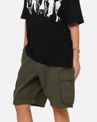 S Double Classic Cut Cargo Shorts Army