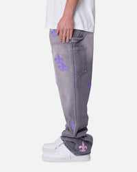 MNML Ultra Baggy Fleur Carpenter Pants Grey