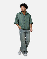 MNML Strip One Pocket Pajama Shirt Green
