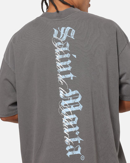 Saint Morta La Muerte Script T-Shirt Washed Charcoal